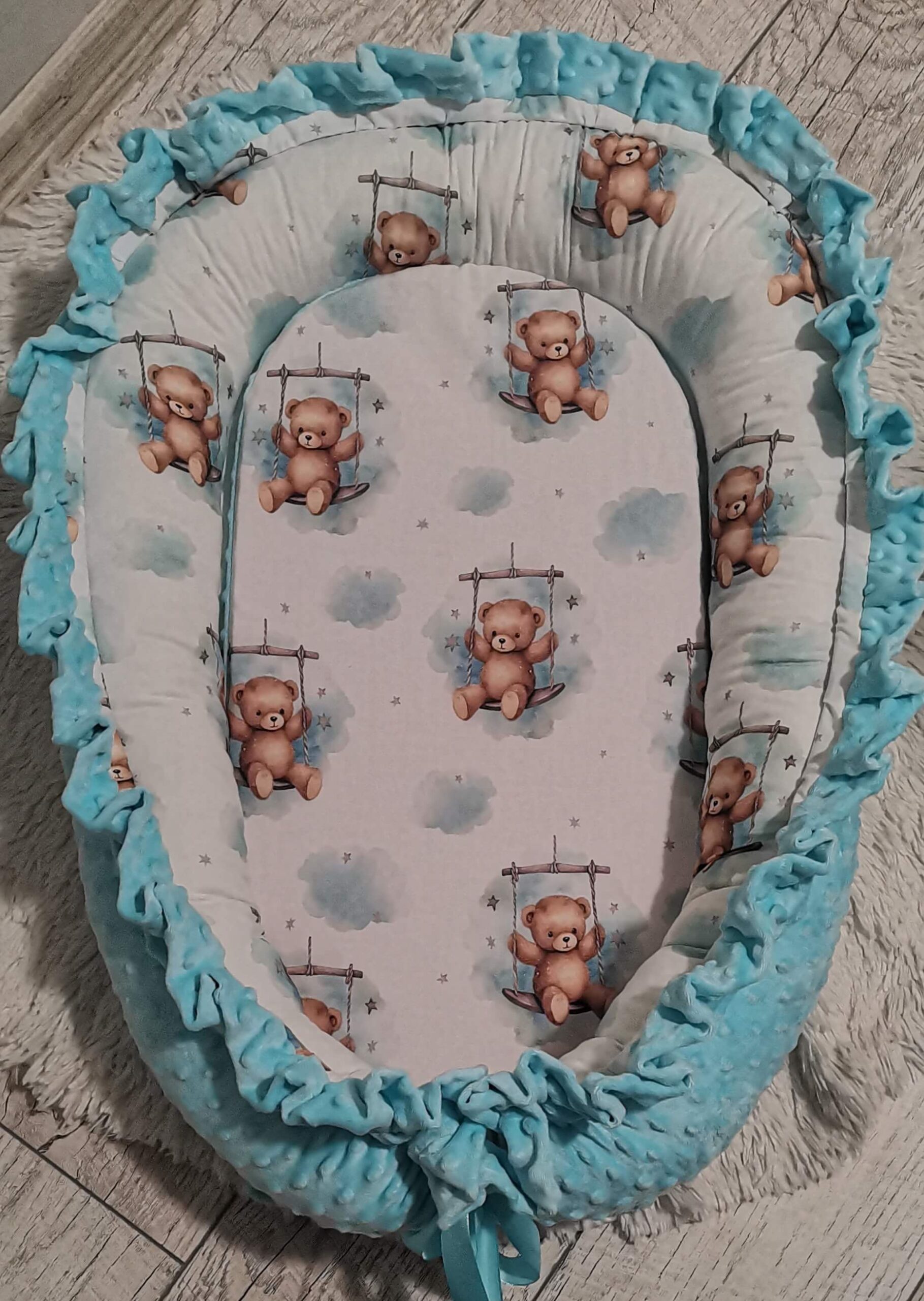 hinta maci kék babafészek hinta maci kék babafészek