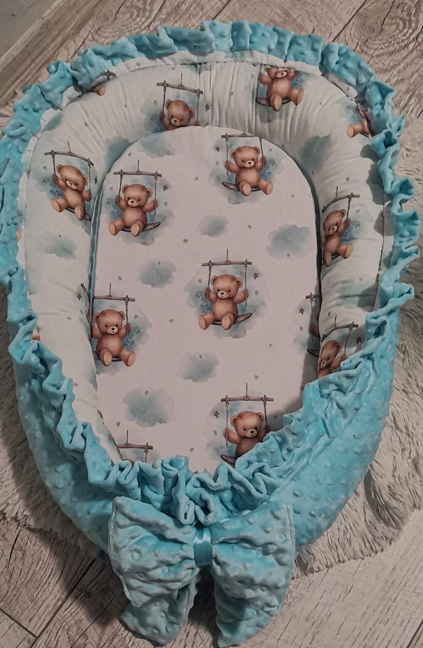 hinta maci kék babafészek hinta maci kék babafészek