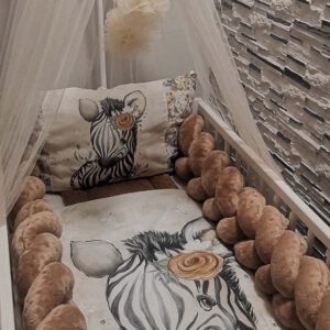 zebra babaszafari barna 4db os szett