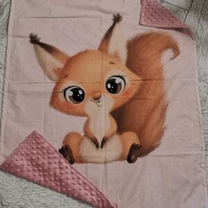 lufi party róka rózsaszín minkys takaró