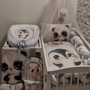 baby Állatkák szürke fehér 8db os szett